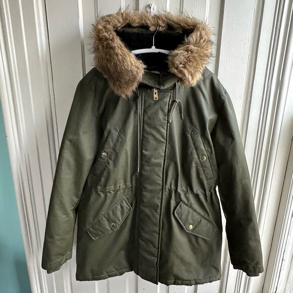 J. Crew Perfect Winter Parka Primaloft Olive Green - Picture 2 of 8